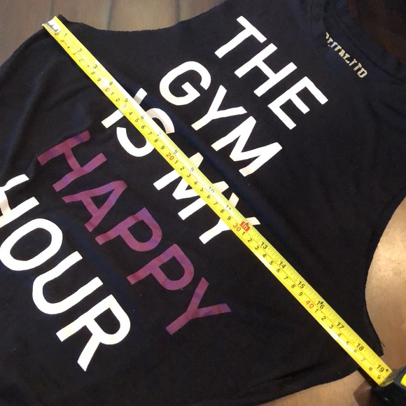 💪Chin💝Up Apparel “The Gym Is My Happy Hour” sleeveless over top - Picture 7 of 9